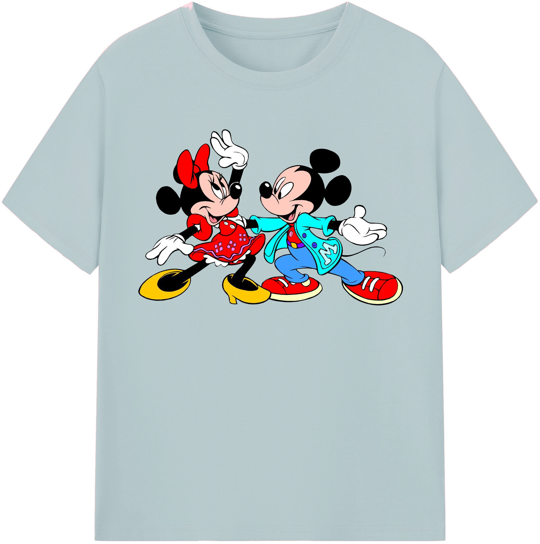 （画像用） ミッキーマウス Mickey Mouse 綿100％半袖Tシャツ（フロントプリント）